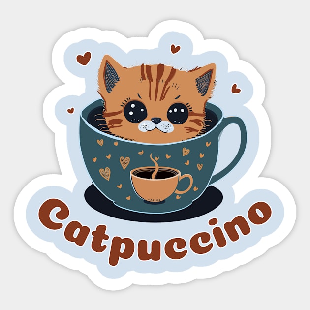 Catpuccino Sticker by electric art finds